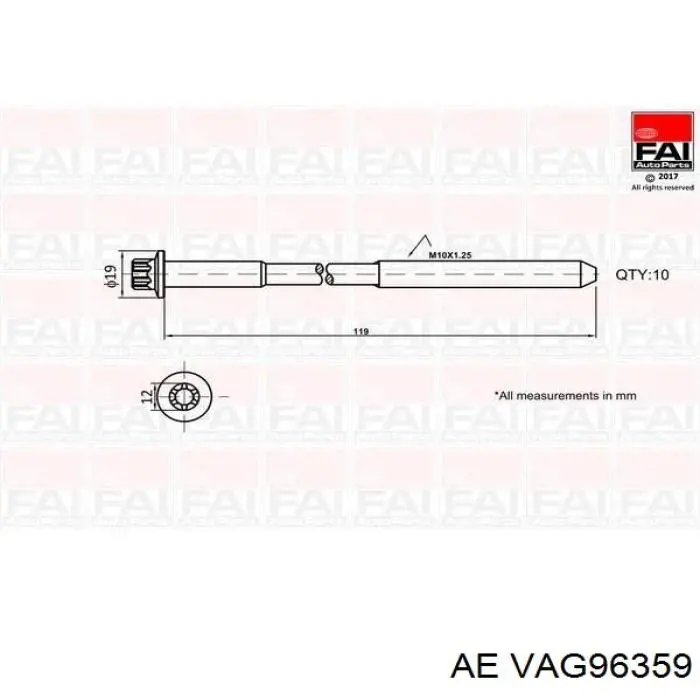 Направляющая клапана VG39001 BGA