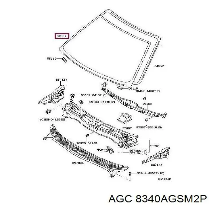 Стекло лобовое Pilkington GS7007D15P цена, от 76.78 USD