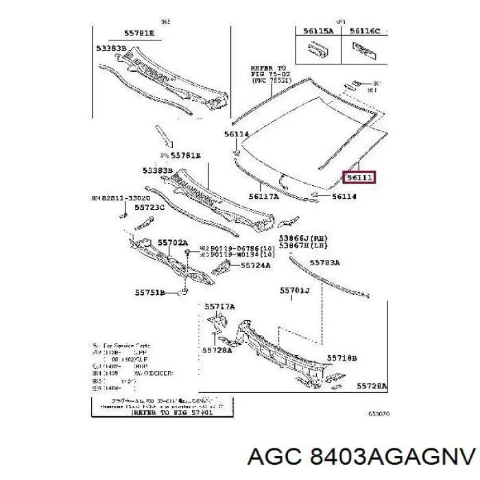 8403AGAGNV AGC pára-brisas