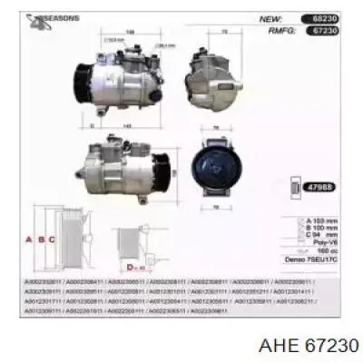 Компрессор кондиционера 67230 AHE