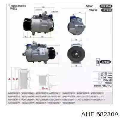 Компрессор кондиционера 68230A AHE