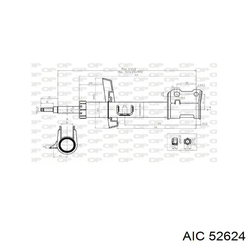 52624 AIC амортизатор передний правый