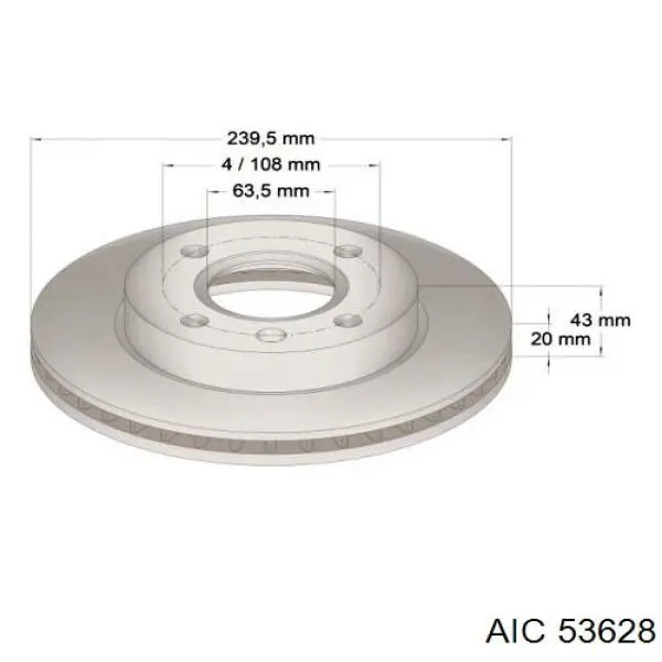 Передние тормозные диски 53628 AIC