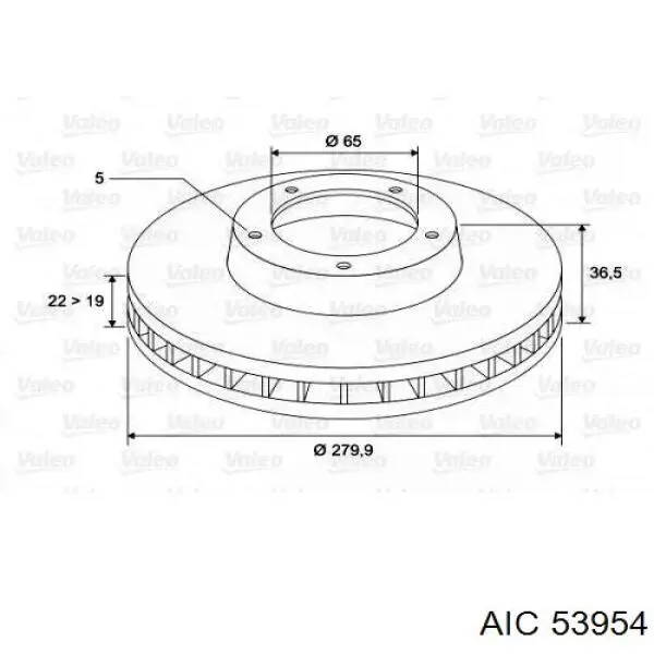 Фонарь освещения номерного знака AIC 53954