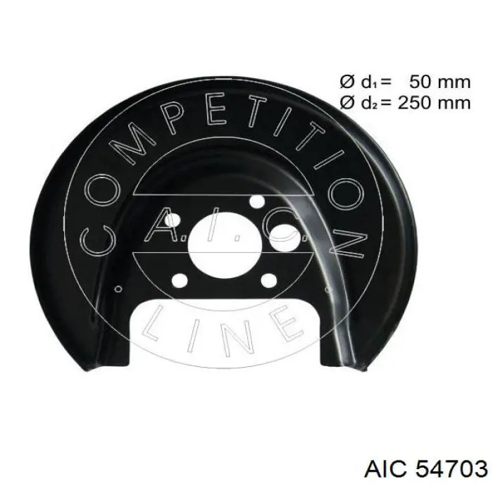 Защита тормозного диска заднего левая 54703 AIC