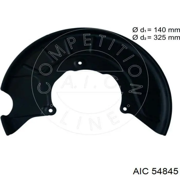 54845 AIC proteção do freio de disco dianteiro esquerdo