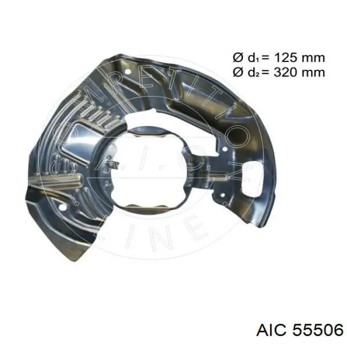 Chapa protectora contra salpicaduras, disco de freno delantero izquierdo 55506 AIC