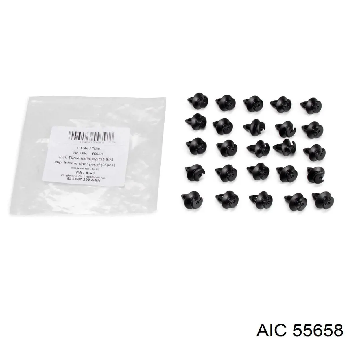 Пистон (клип) крепления обшивки двери AIC 55658 цена, от 0.40 USD