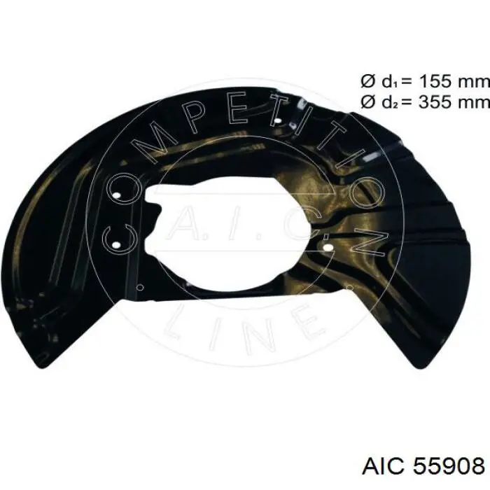 Защита тормозного диска переднего левого 55908 AIC