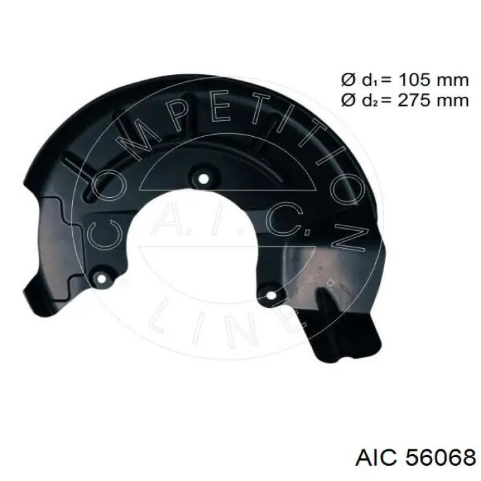 56068 AIC proteção do freio de disco dianteiro esquerdo