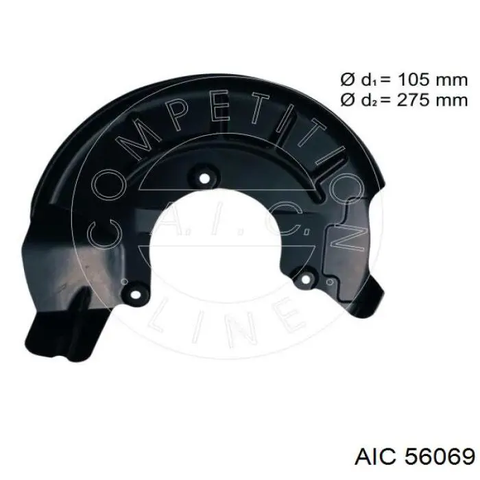 Захист гальмівного диска, переднього, правого 56069 AIC