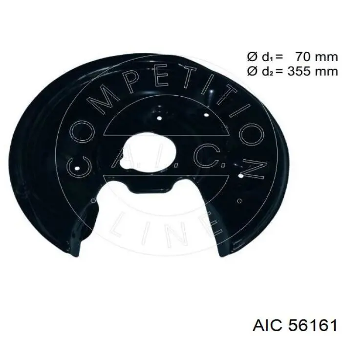 Защита тормозного диска заднего левая 56161 AIC