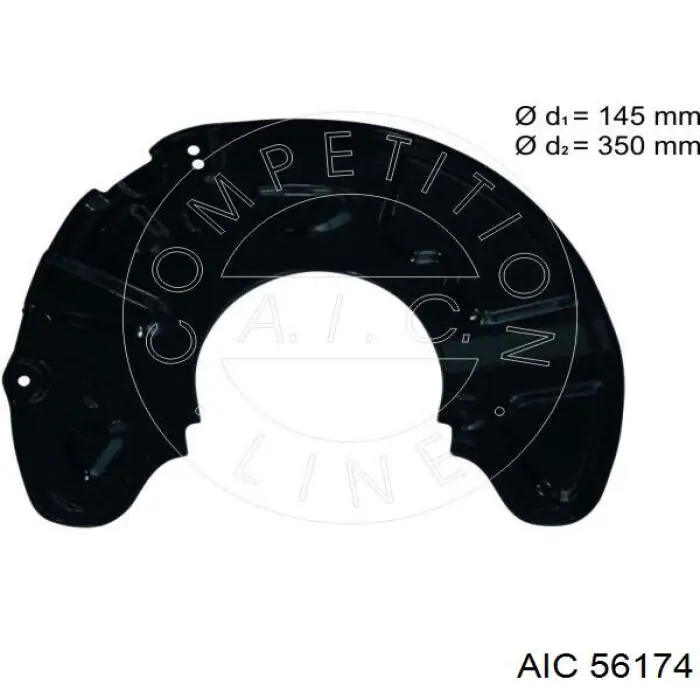 Защита тормозного диска переднего правого 56174 AIC