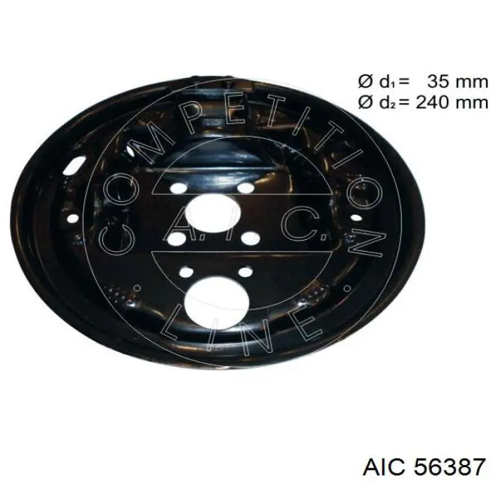 56387 AIC proteção direita do freio de disco traseiro