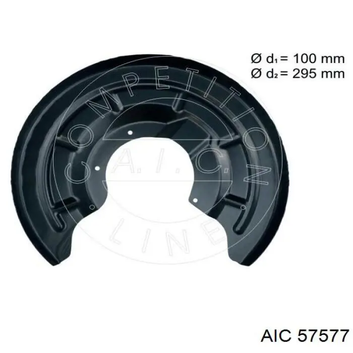 57577 AIC proteção esquerda do freio de disco traseiro