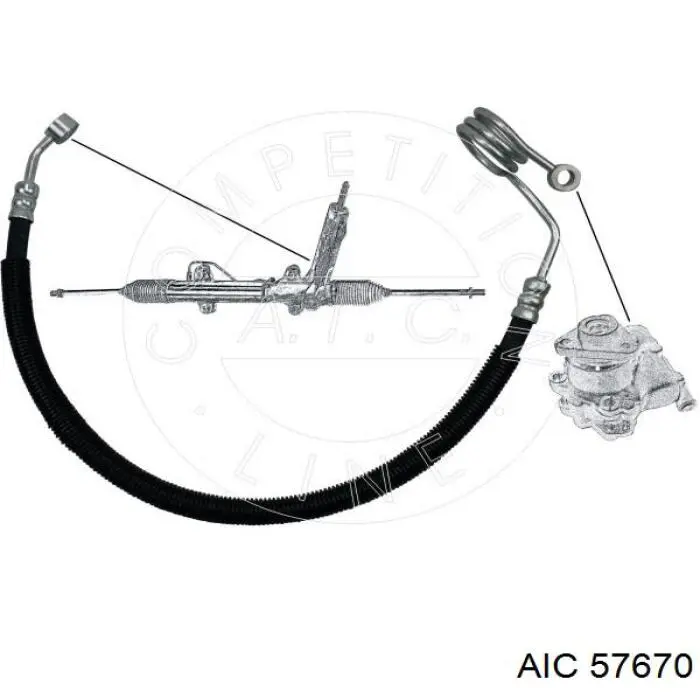 Патрубок высокого давления гидроусилителя AIC 57670 цена, от 67.24 USD
