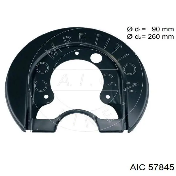 Защита тормозного диска заднего левая 57845 AIC