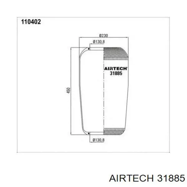 Пневмоподушка (пневморессора) моста 31885 Airtech