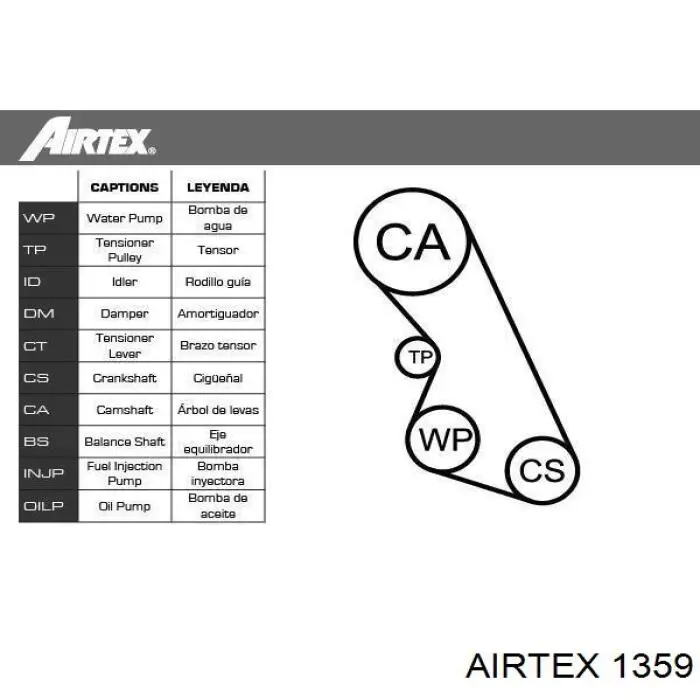 Купить 1359 Airtex Насос охлаждения