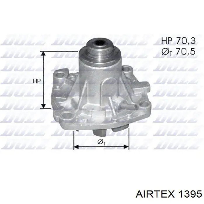 Помпа охлаждения Airtex 1395 цена, от 31.93 USD