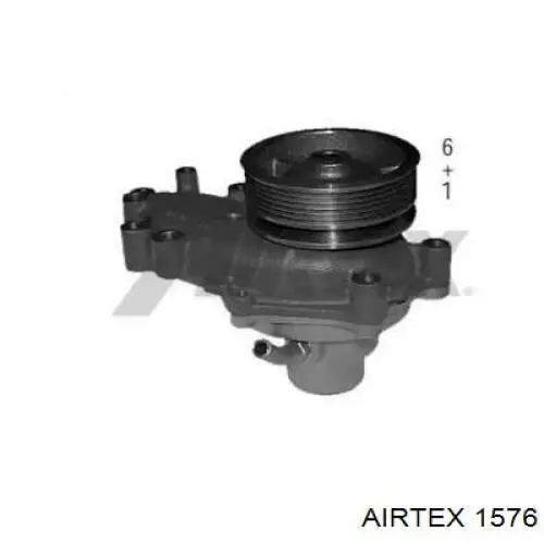 Помпа водяная (насос) охлаждения, в сборе с корпусом 1576 Airtex