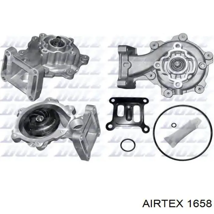 Помпа водяная (насос) охлаждения, в сборе с корпусом 1658 Airtex