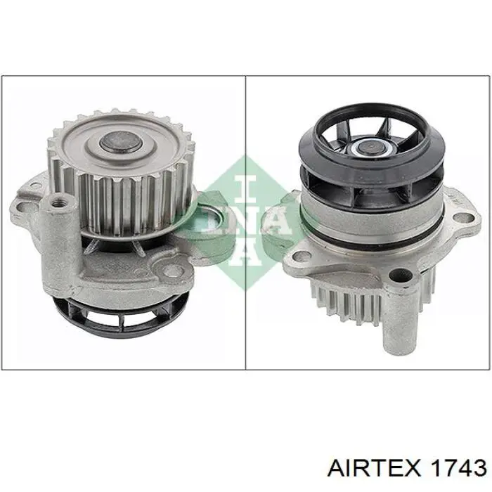 Помпа охлаждения Airtex 1743 цена, от 32.36 USD