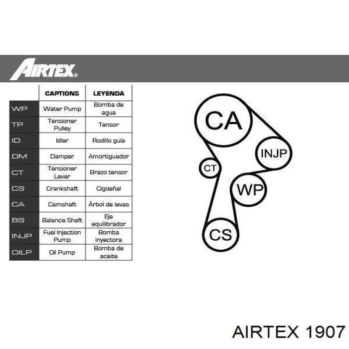 Купить 1907 Airtex Насос охлаждения