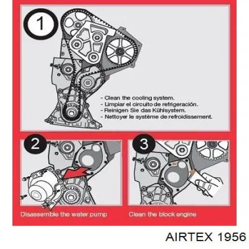 1956 Airtex bomba de água (bomba de esfriamento)