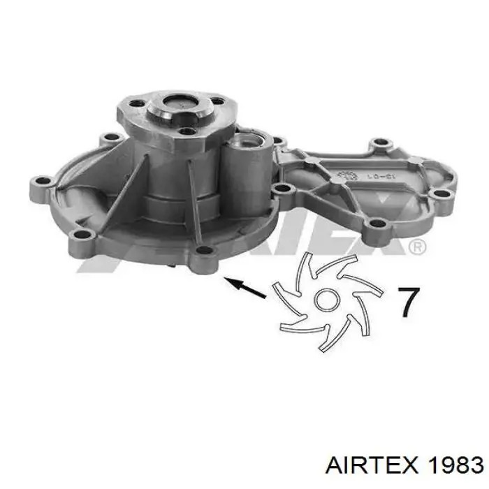 1983 Airtex bomba de água (bomba de esfriamento)