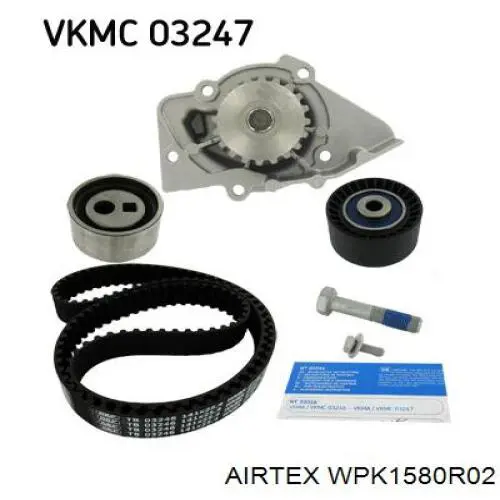 ГРМ ремни, комплект Airtex WPK1580R02 цена, от 79.77 USD