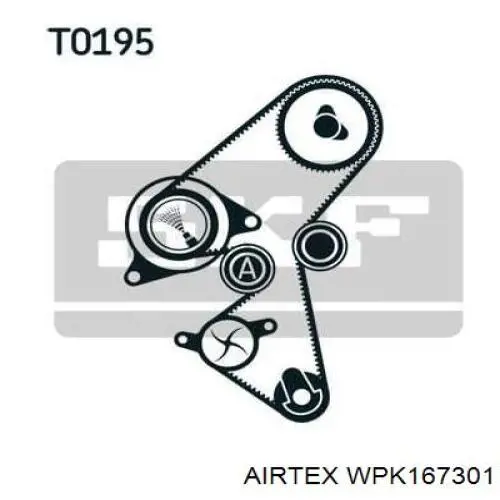 Купить WPK167301 Airtex Комплект ГРМ