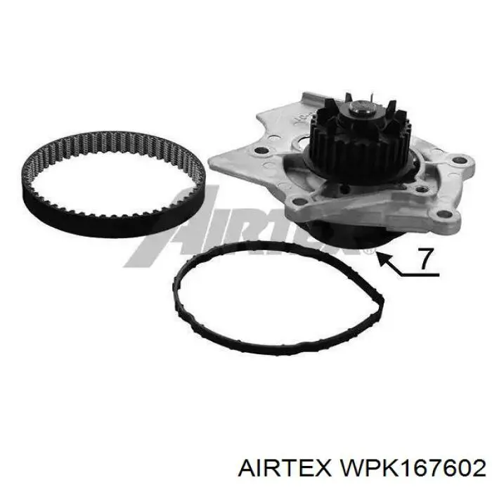 Купить WPK167602 Airtex Комплект ГРМ