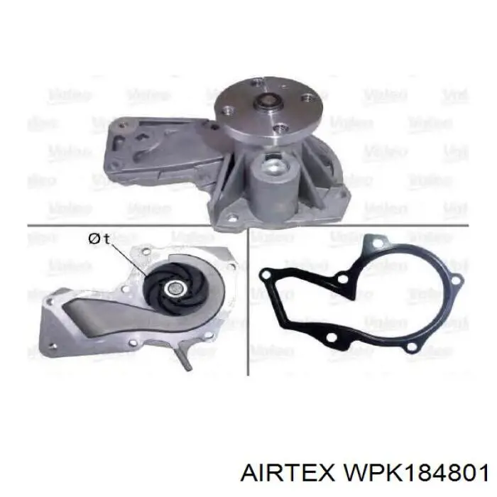 Ремень ГРМ, комплект Airtex WPK184801
