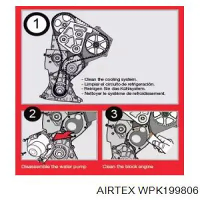 ГРМ ремни, комплект Airtex WPK199806 цена, от 116.53 USD