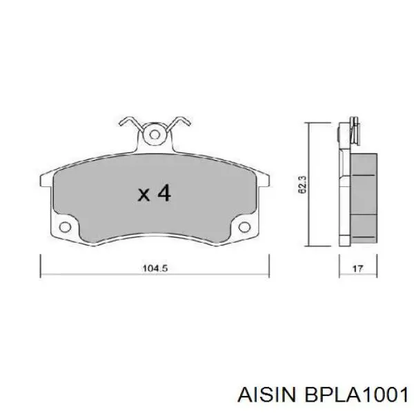 Передние тормозные колодки 91103501080 Fiat/Alfa/Lancia