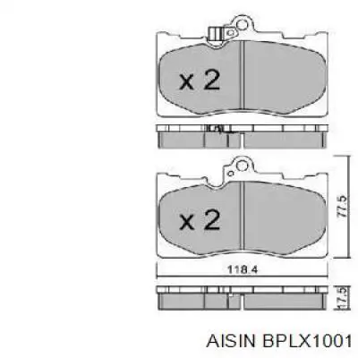 Колодки тормозные передние дисковые AISIN BPLX1001