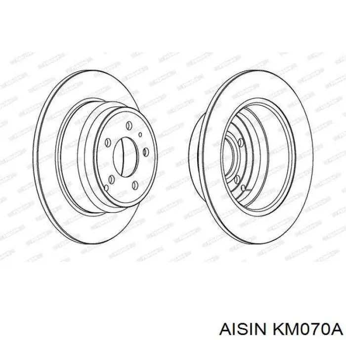 Купить KM070A Aisin Комплект сцепления (диск, корзина, подшипник)