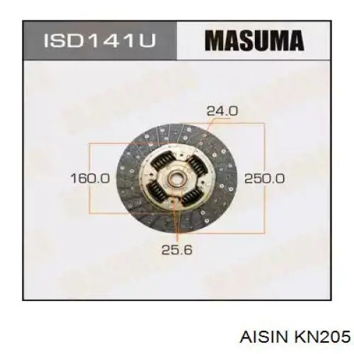 Комплект сцепления (3 части) Aisin KN205 цена, от 232.12 USD
