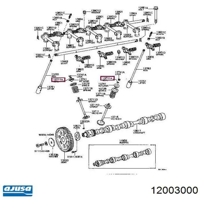 9091302024000 Daihatsu Сальник клапана маслосъемный впуск/выпуск