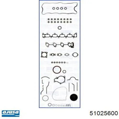 Верхний комплект прокладок двигателя 51025600 Ajusa