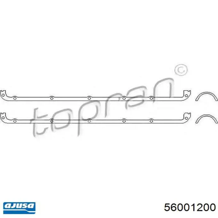 Прокладка клапанної кришки двигуна, комплект 56001200 Ajusa
