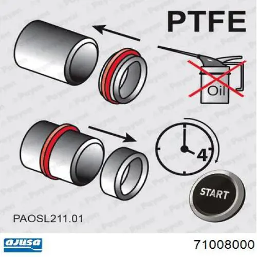 Vedação traseira de cambota de motor Ajusa 71008000 preço, a partir de 40,69 USD