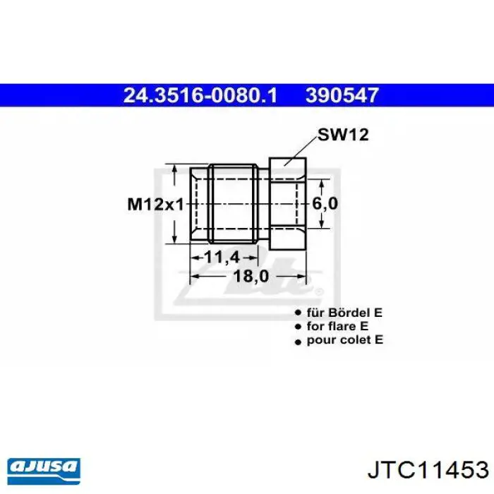 Купить JTC11453 Ajusa Прокладка турбины
