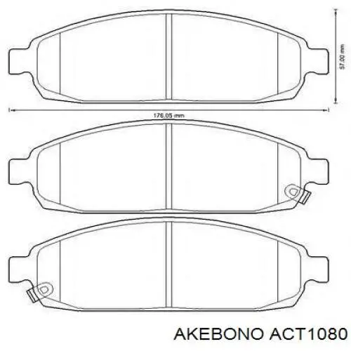 Колодки Akebono ACT1080 цена, от 51.55 USD