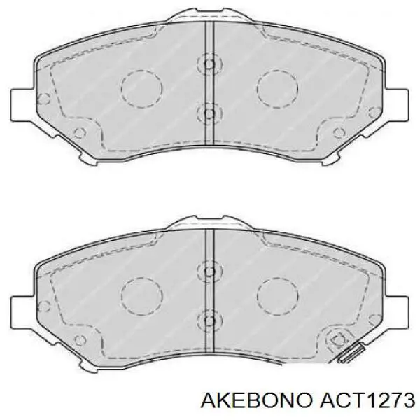 Купить ACT1273 Akebono Колодки тормозные