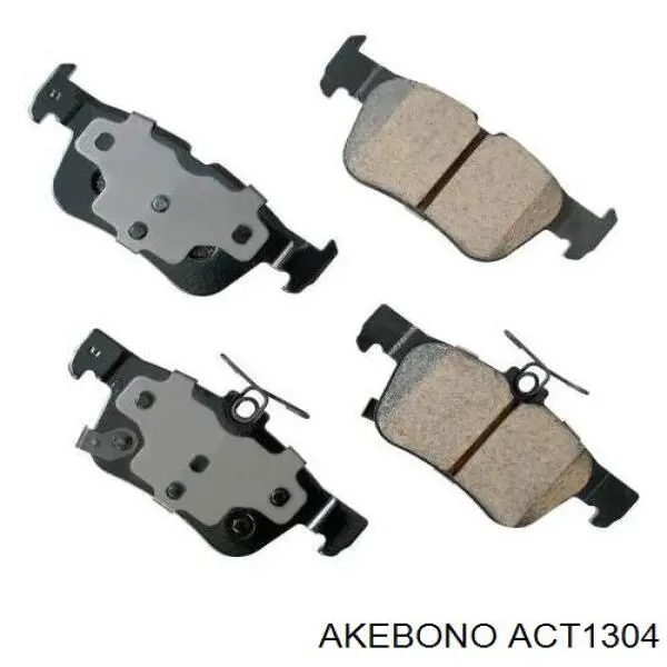 Купить ACT1304 Akebono Колодки тормозные задние, дисковые