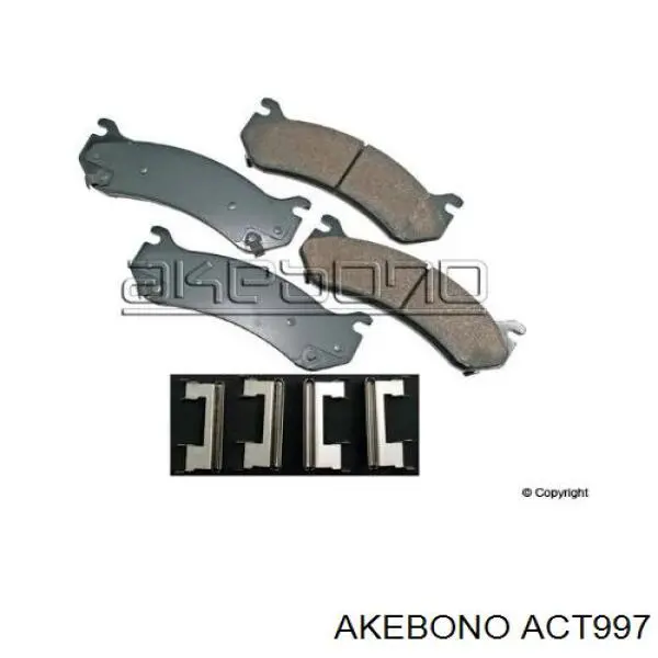 Передние тормозные колодки ACT997 Akebono