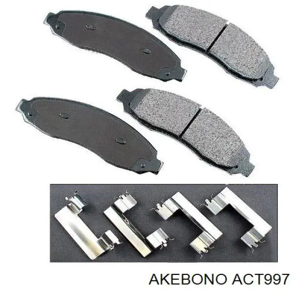 Передние тормозные колодки ACT997 Akebono