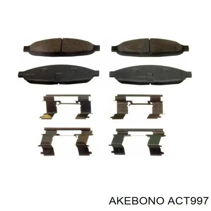 Купить ACT997 Akebono Колодки тормозные